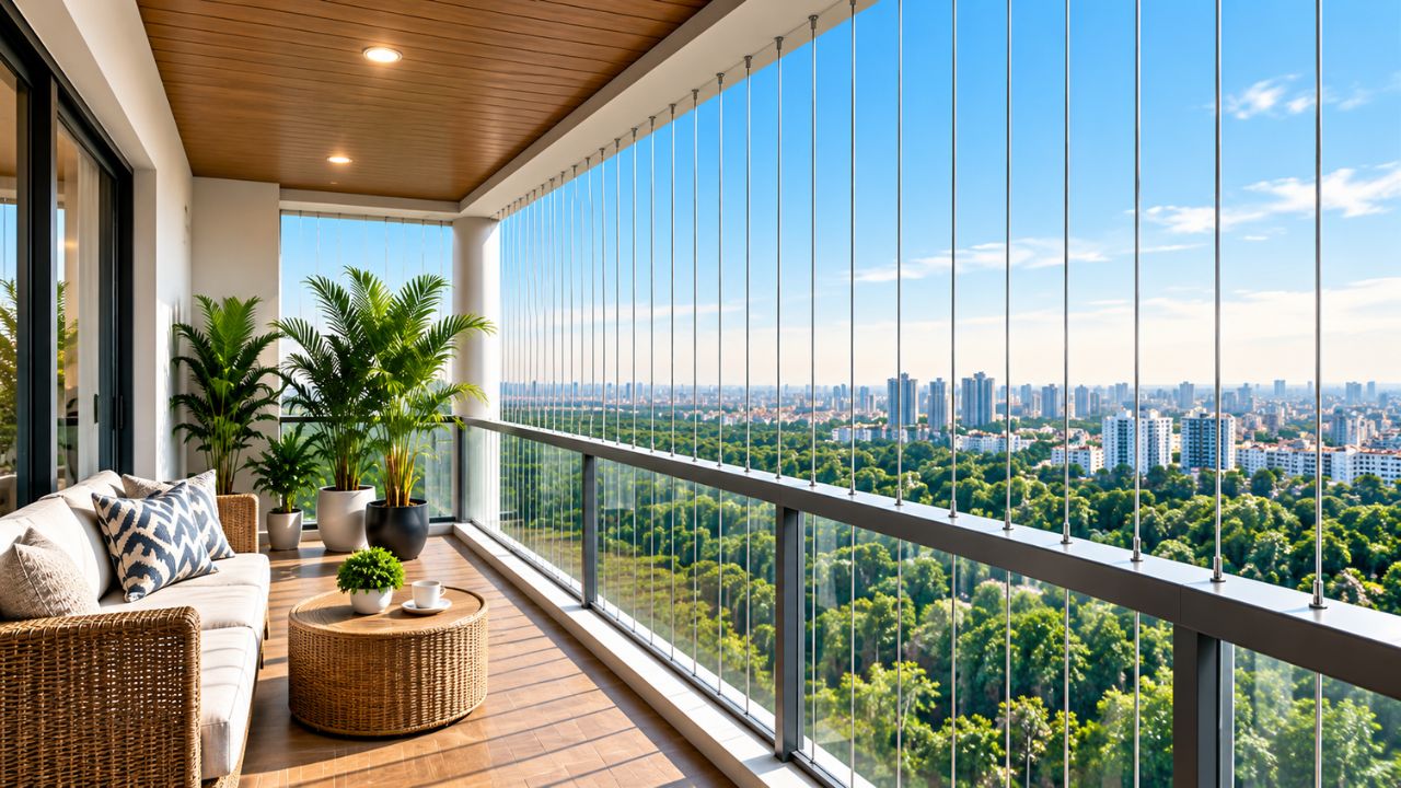 Invisible Grills for Balcony Safety