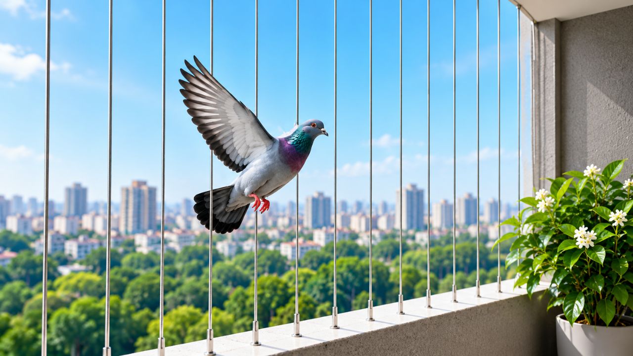 Invisible Grills for Pigeon Safety