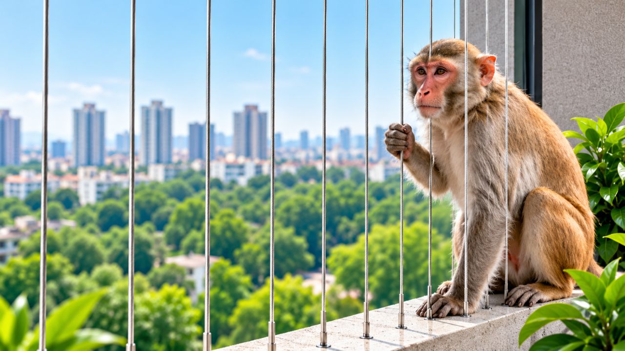 Invisible Grills for Monkeys Safety